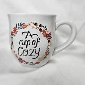 Cozy Autumn Mug - White with Multicolor Design